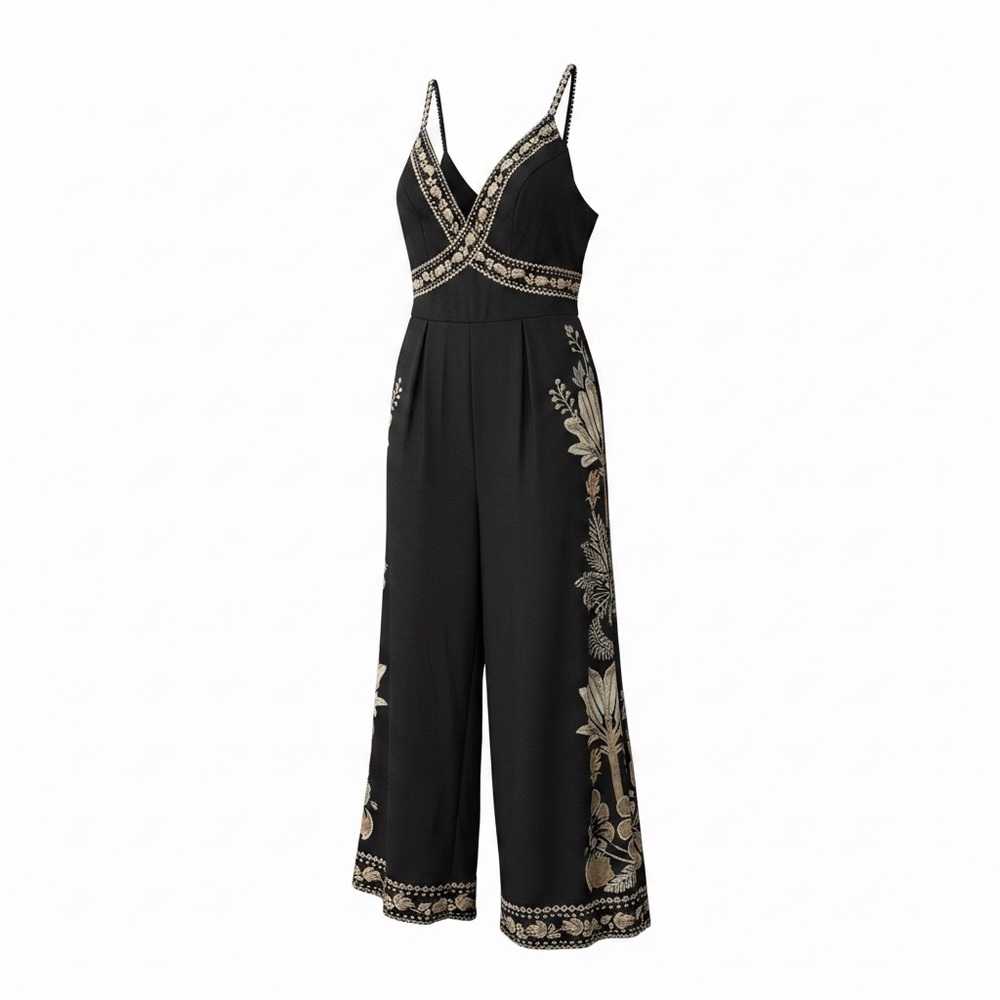 Elegant Black Wide-Leg Jumpsuit